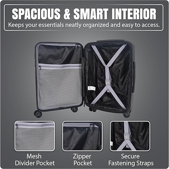 IZOD Zoe 3-pc. Hardside Expandable Lightweight Luggage Set