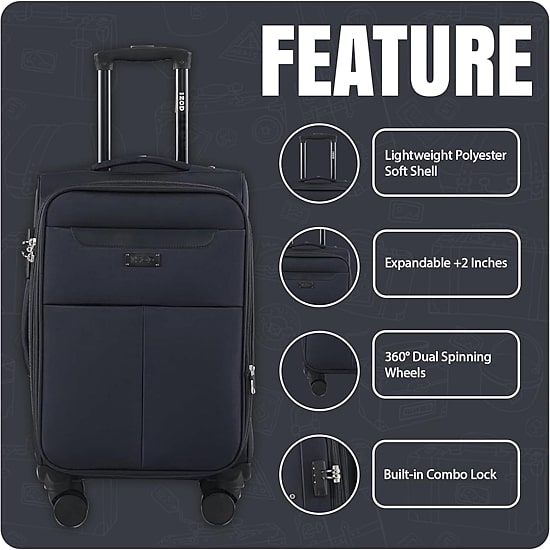 IZOD Liam 3-pc. Softside Expandable Lightweight Luggage Set