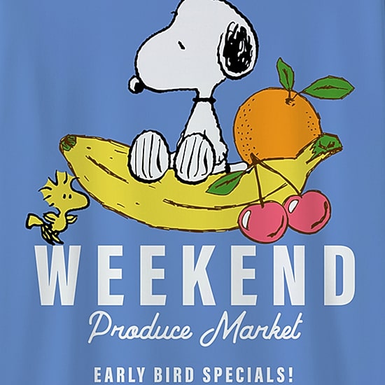 Womens Crew Neck Short Sleeve Regular Fit Snoopy Graphic T-Shirt