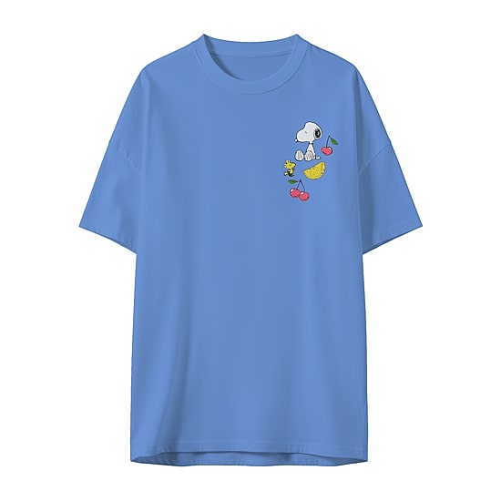 Womens Crew Neck Short Sleeve Regular Fit Snoopy Graphic T-Shirt