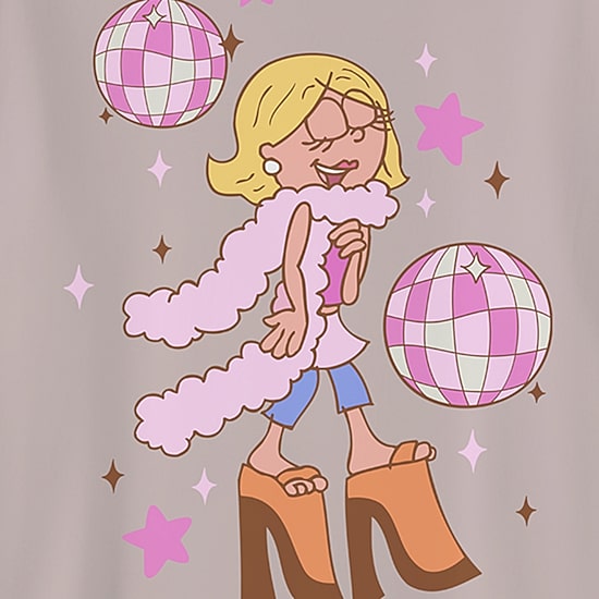 Lizzie Mcguire Oversized Tee Womens Crew Neck Short Sleeve Regular Fit Graphic T-Shirt