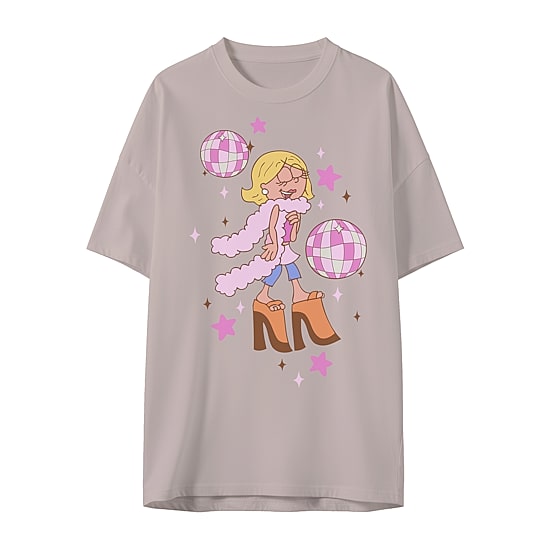 Lizzie Mcguire Oversized Tee Womens Crew Neck Short Sleeve Regular