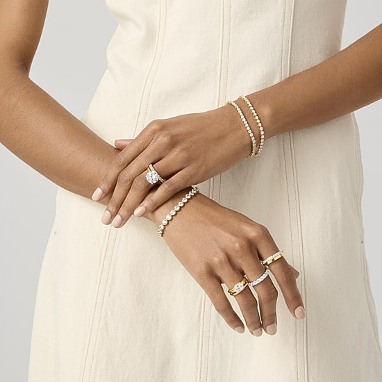 Diamond Addiction (E-F / Vs1-Vs2) Womens 2 CT. T.W. Lab Grown White Diamond 10K Gold Oval Cocktail Ring