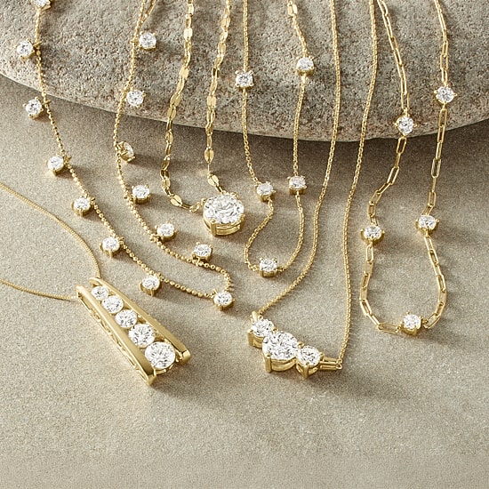 Diamond Addiction (G-H / Si2-I1) Womens 2 CT. T.W. Lab Grown White Diamond 10K Gold 18 Inch Pendant Necklace