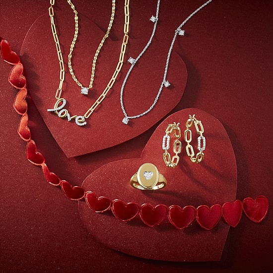 Diamond Addiction "Love" (G-H / I1-I2) Womens 1/10 CT. T.W. Lab Grown White Diamond 14K Gold Over Silver Paperclip 18 Inch Pendant Necklace