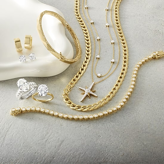 Diamond Addiction (G-H, Si2-I1) Womens 4 CT. T.W. Lab Grown White Diamond 14K Gold Over Silver 7.25 Inch Tennis Bracelet