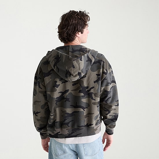 AEROPOSTALE Camo Cloud Soft Mens Long Sleeve Fleece Zipper Hoodie