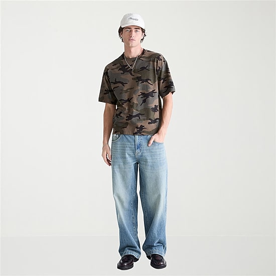 AEROPOSTALE Camo Heavyweight Mens Crew Neck Short Sleeve T-Shirt