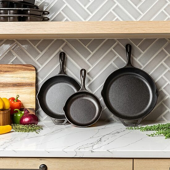 Lodge Cookware 3-pc. Cast Iron Skillet