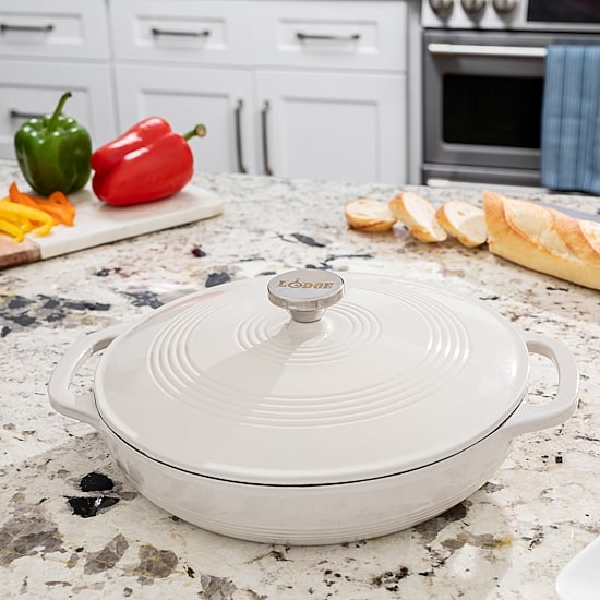 Lodge Cookware 3 1/2 Qt Enameled Cast Iron Dutch Oven