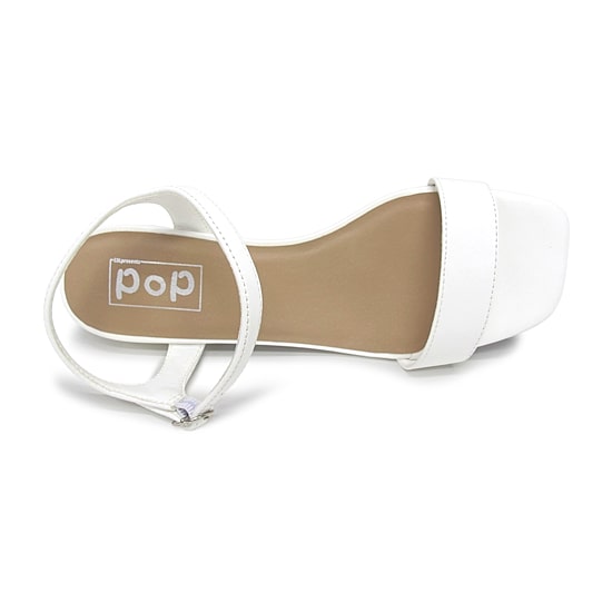 Pop Blaira Womens Square Open Toe Flat Heel Pumps