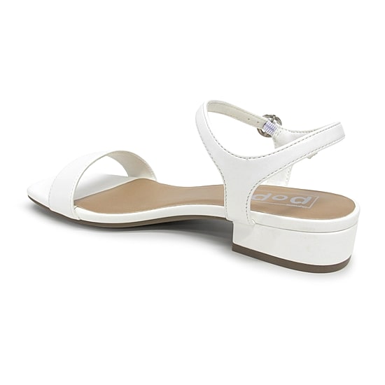 Pop Blaira Womens Square Open Toe Flat Heel Pumps