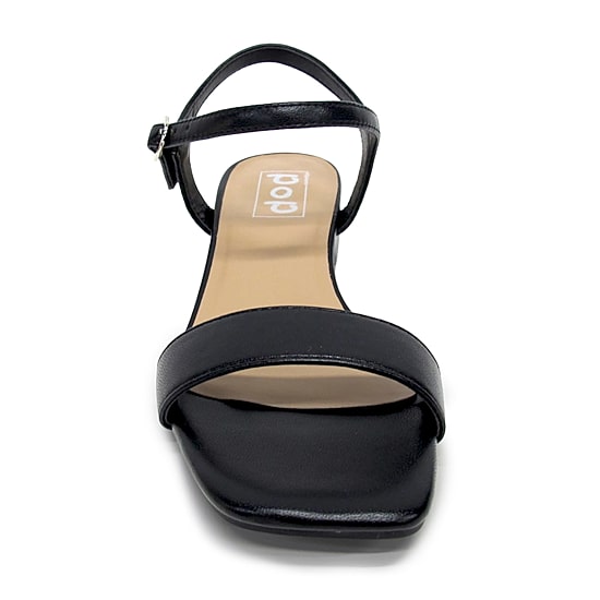 Pop Blaira Womens Square Open Toe Flat Heel Pumps