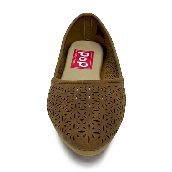Pop Gerinina Womens Almond Closed Toe Ballet Flats
