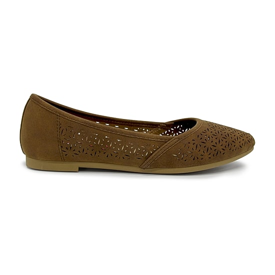 Pop Gerinina Womens Almond Closed Toe Ballet Flats
