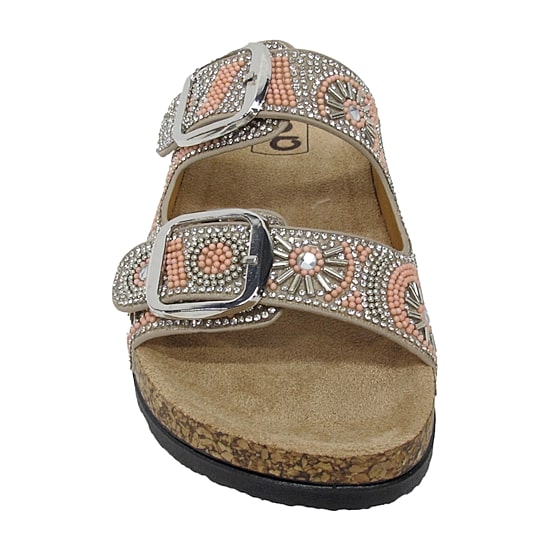 Pop Rinto Womens Adjustable Strap Footbed Sandals
