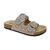 Pop Rinto Womens Adjustable Strap Footbed Sandals