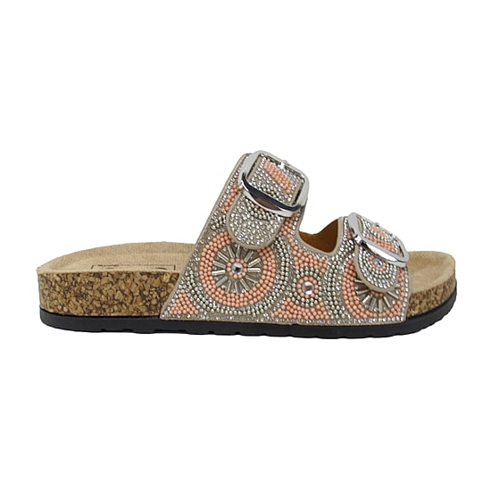 Pop Rinto Womens Adjustable Strap Footbed Sandals