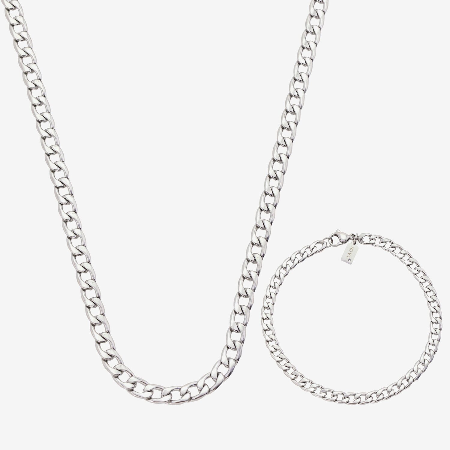J.P. Army Chain Necklace & Bracelet Mens Stainless Steel 2-pc. Jewelry Set