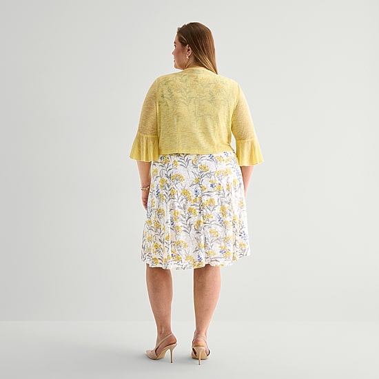 Perceptions Womens Plus Floral Jacket Dress