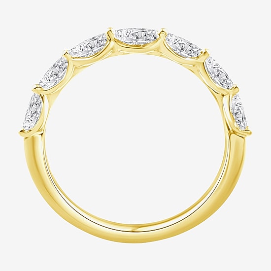 (F / Vs2) Womens 1/2 CT. T.W. Lab Grown White Diamond 10K Gold Anniversary Band