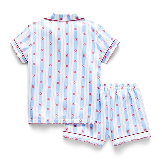 Btween Little & Big Kid Girls Satin Short Sleeve 2-pc. Pajama Set