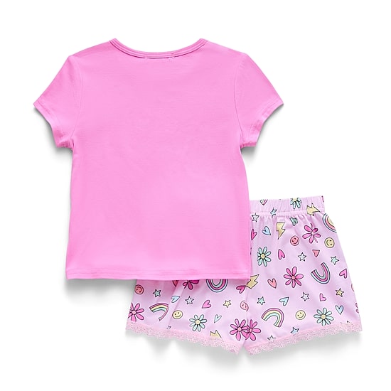 Btween Toddler Girls Round Neck Short Sleeve 2-pc. Pajama Set