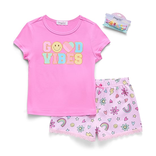 Btween Toddler Girls Round Neck Short Sleeve 2-pc. Pajama Set