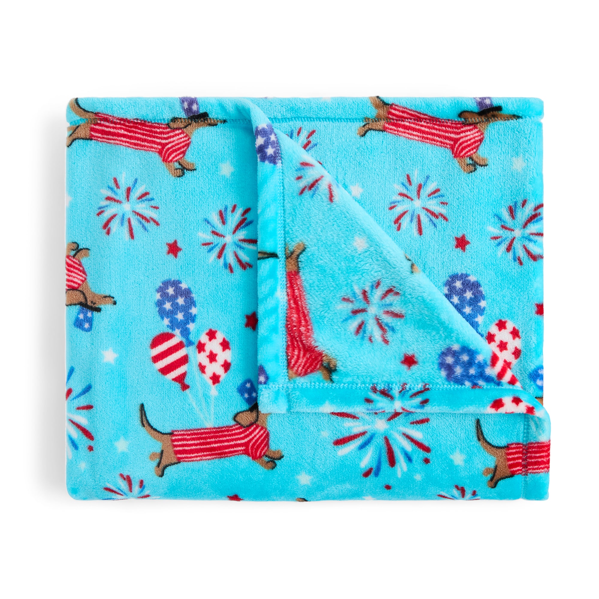 Home Expressions Velvet Plush Americana Print 50x60 Throw