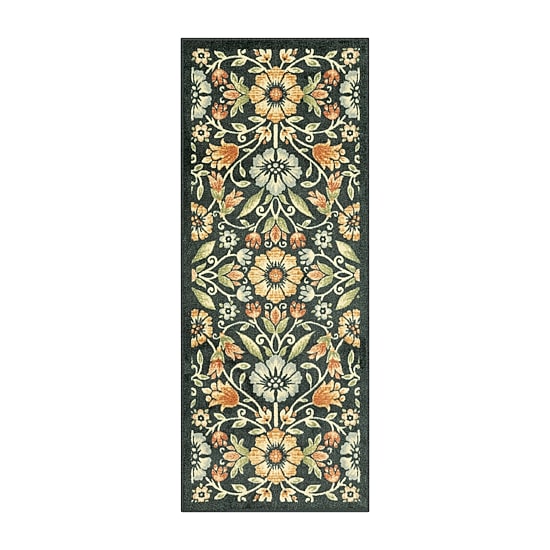 Maples Multi Floral Navy Indoor Rectangular Runner