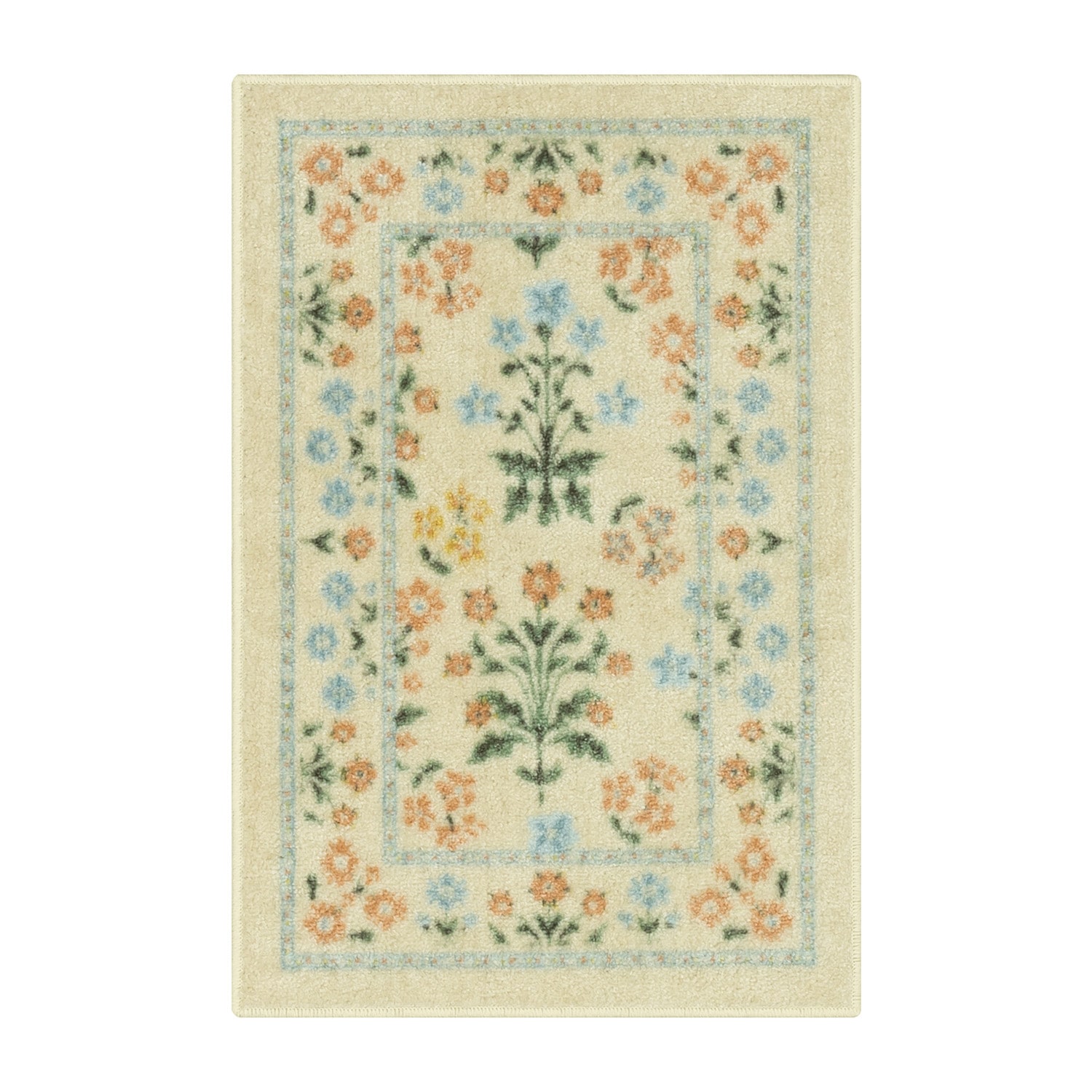 Maples Multi Floral Ivory Indoor Rectangular Accent Rug