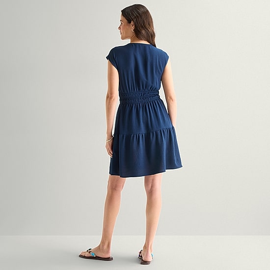 Be by CHETTA B Womens V Neck Sleeveless Fit + Flare Dress
