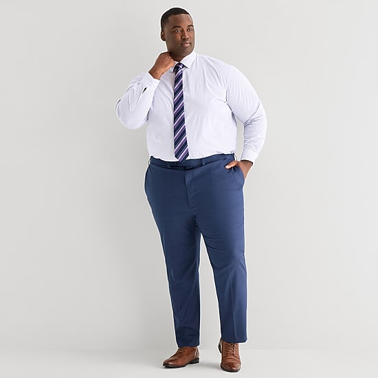 Shaquille O'Neal XLG™ Big And Tall Mens Button Down Dress Shirt + Tie Set