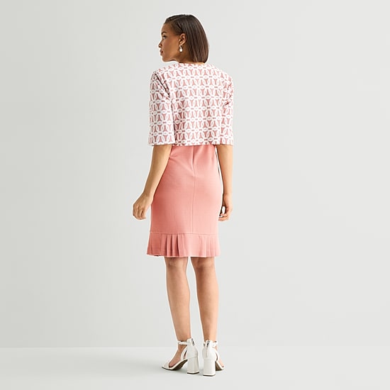 Maya Brooke Womens Embellished Floral Jacket Dress
