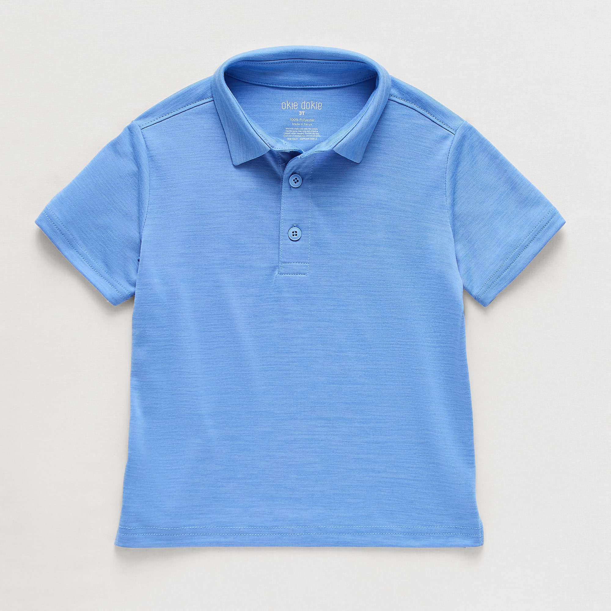 Okie Dokie Toddler & Little Boys Short Sleeve Regular Fit Moisture Wicking Polo Shirt
