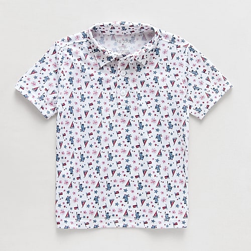 Okie Dokie Toddler & Little Boys Short Sleeve Regular Fit Moisture Wicking Polo Shirt, 6, White
