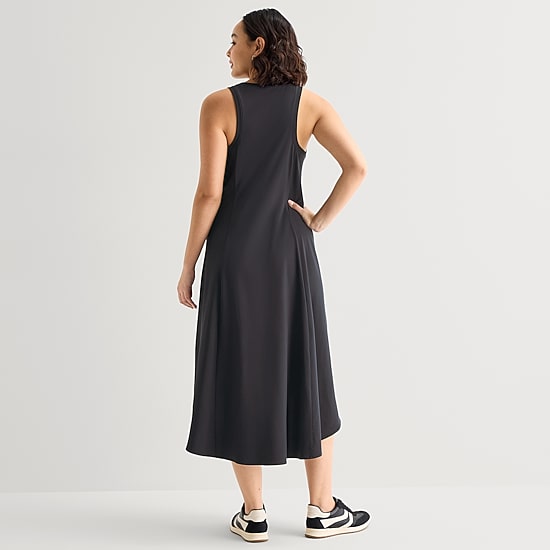Stylus Easy Tank Womens Crew Neck Sleeveless Maxi Dress