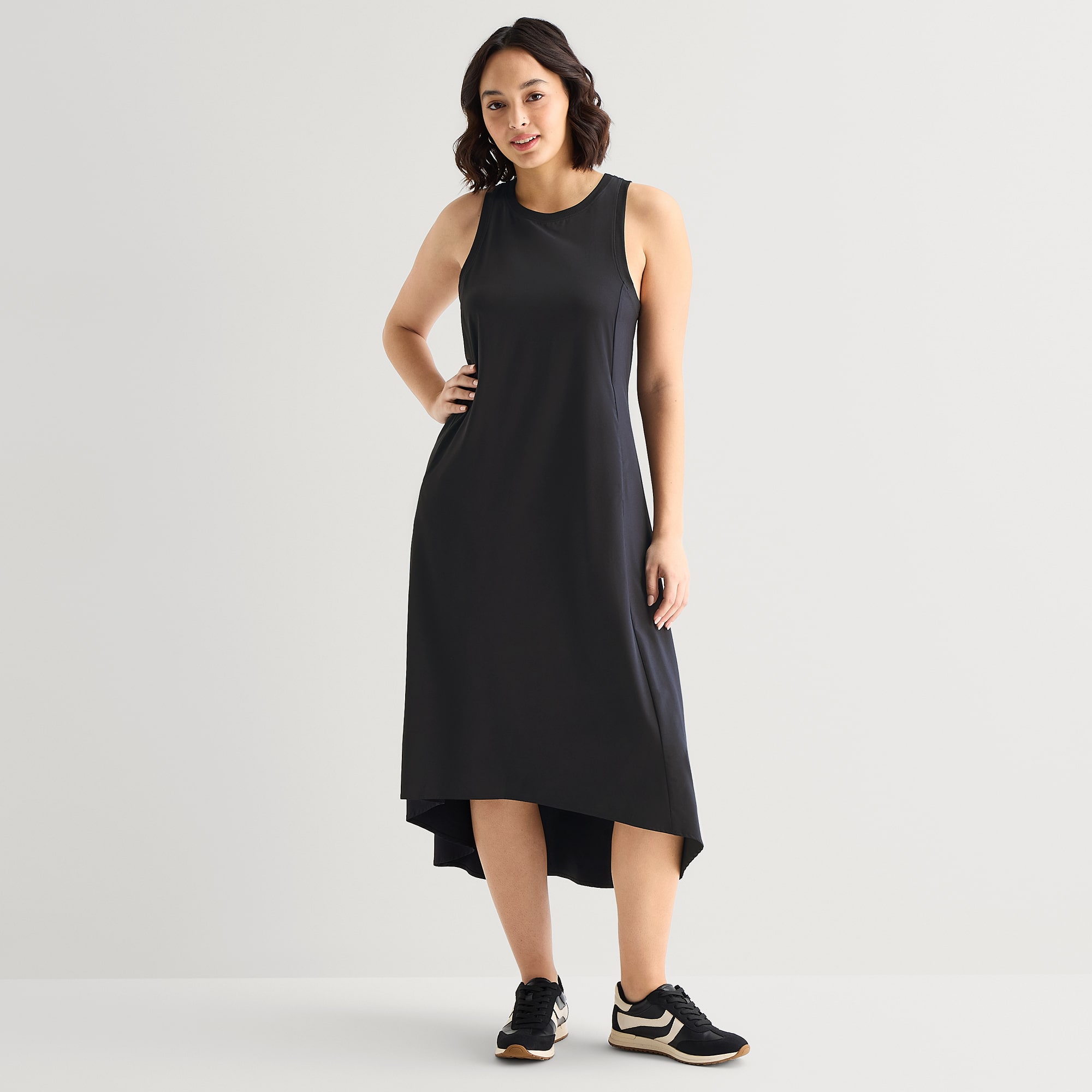 Stylus Easy Tank Womens Crew Neck Sleeveless Maxi Dress