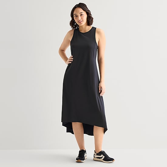 Stylus Easy Tank Womens Crew Neck Sleeveless Maxi Dress