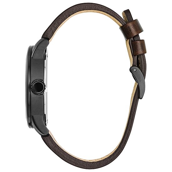 Citizen Chandler Mens Brown Leather Strap Watch Bm8478-01l