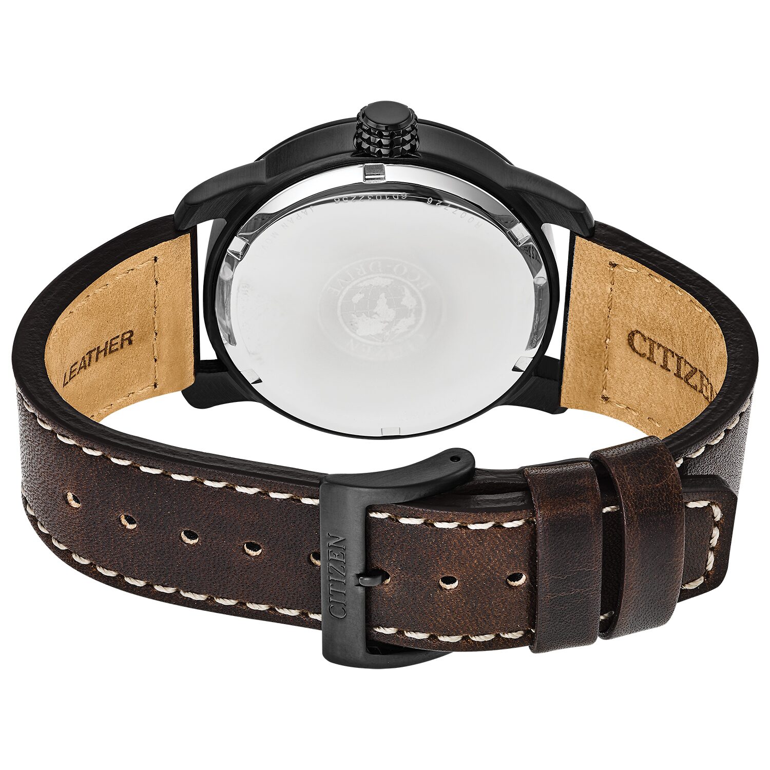 Citizen Chandler Mens Brown Leather Strap Watch Bm8478-01l