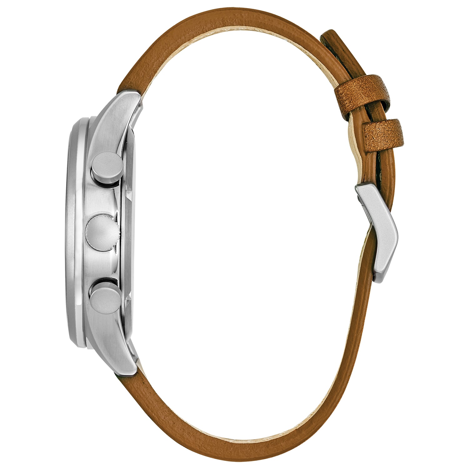 Citizen Chandler Mens Chronograph Brown Leather Strap Watch Ca0621-05l