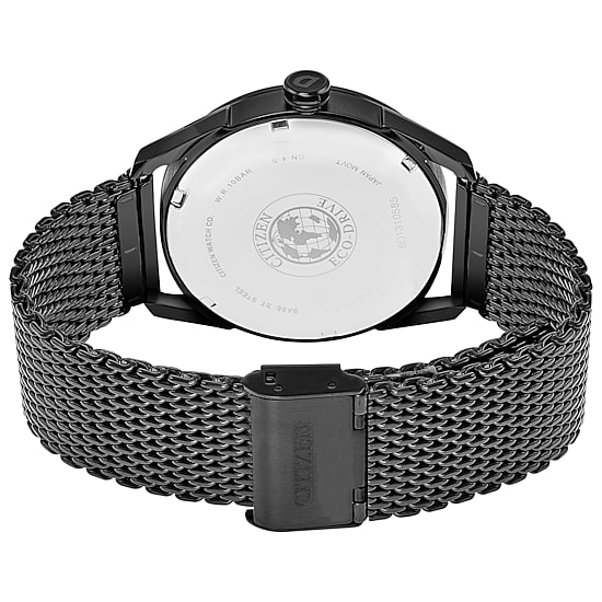 Citizen Mens Black Stainless Steel Bracelet Watch Bm6988-57e