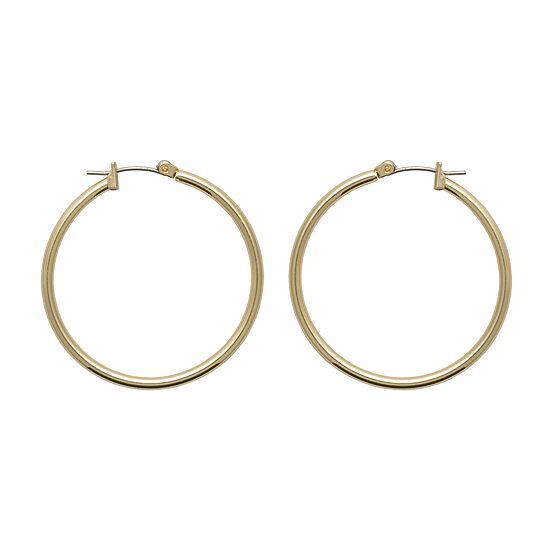 Bold Elements Thin Womens 35mm Hoop Earrings