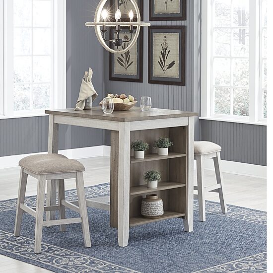 Signature Design by Ashley® Skempton 3-pc. Counter Height Rectangular Dining Set