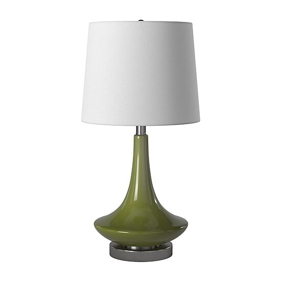 Stylecraft 14 W Green Glass Table Lamp