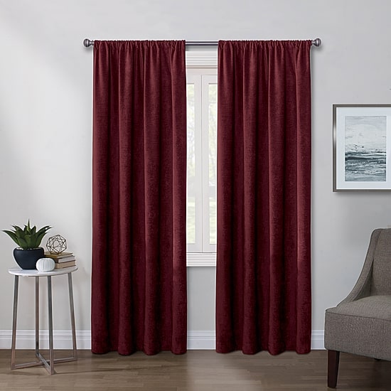 Regal Home Chenille Rod Pocket Light-Filtering Single Curtain Panel