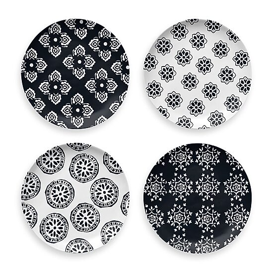 Tarhong Bamboo Medallion 4-pc. Melamine Salad Plate