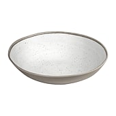 ABODE HOMEWARES Retreat Pottery Bamboo Serving Bowl