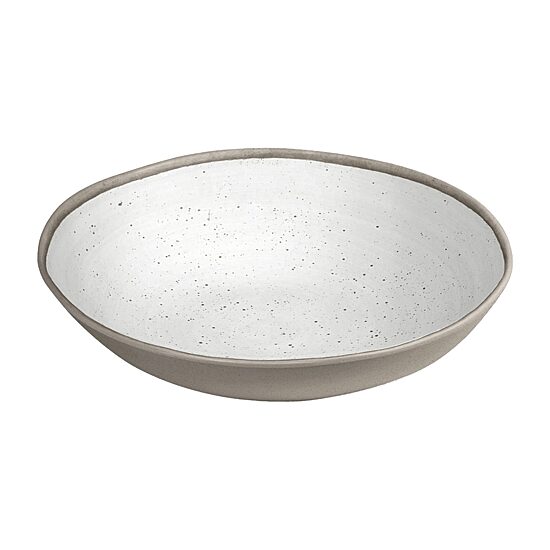 ABODE HOMEWARES Retreat Pottery Bamboo Serving Bowl